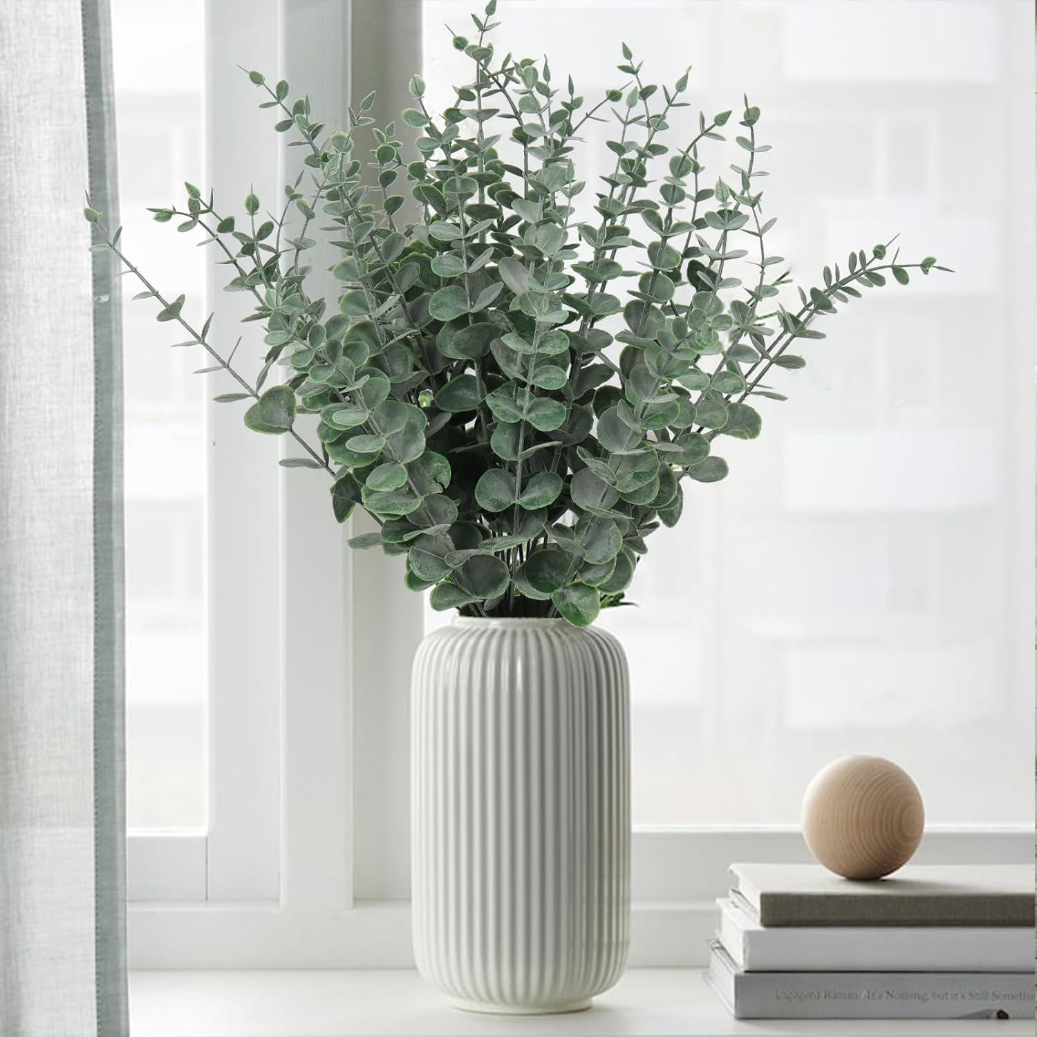 Eucalyptus Preserved - 10/20 piezas plantas artificiales hojas de
