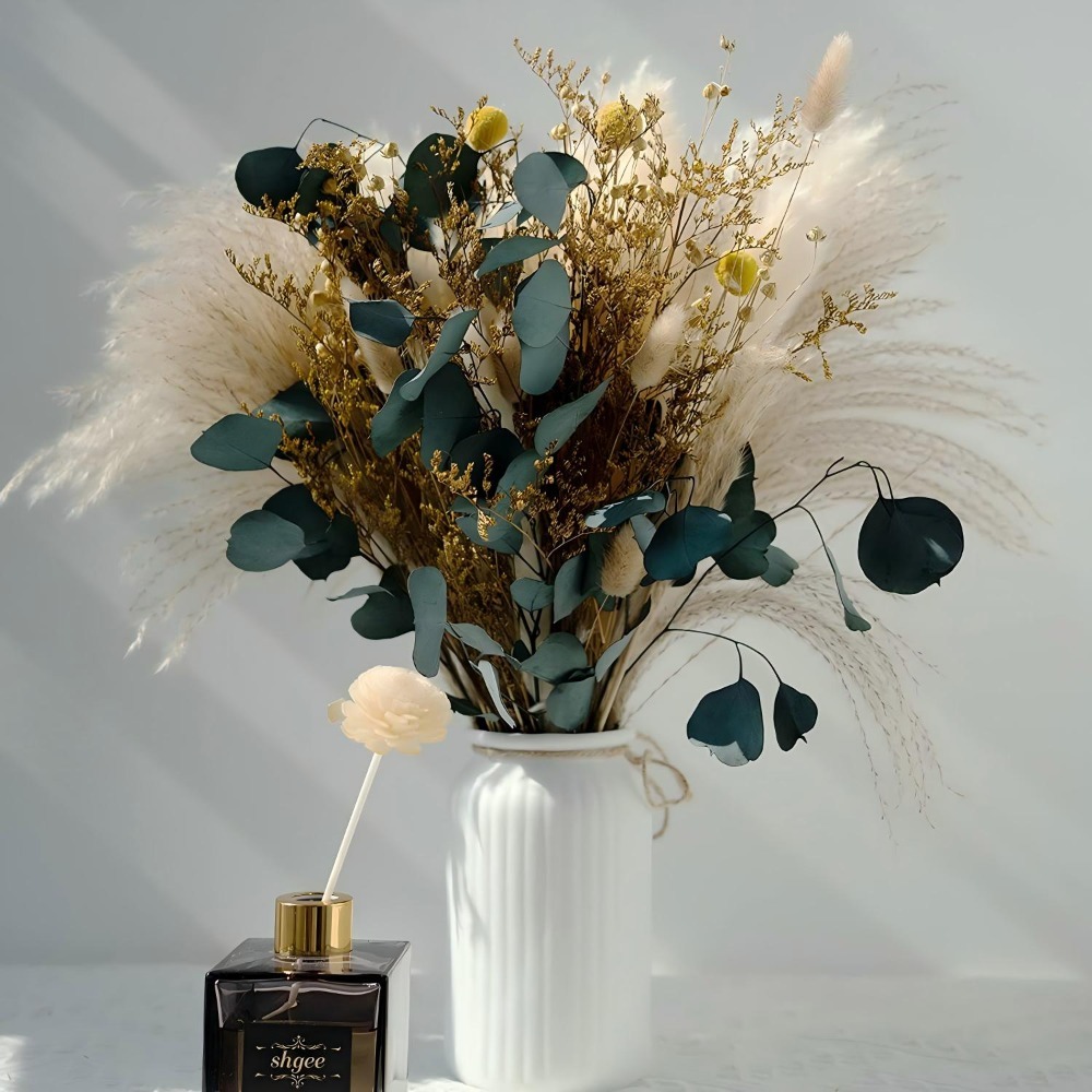 Ramo de Hierba de Pampas Seca  - Eucalyptus Preserved reseña y precio
