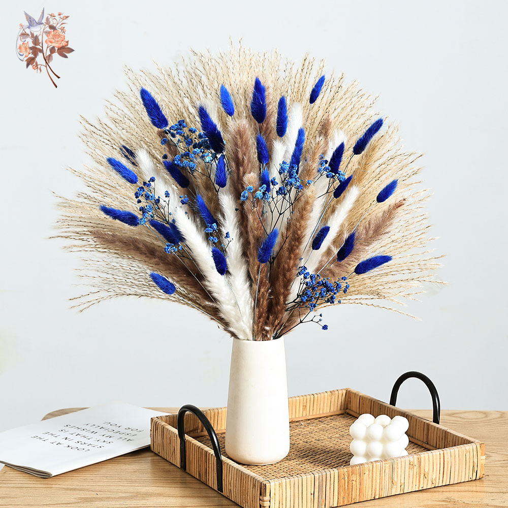 Cola de conejo esponjosa azul  - Dried Flower Bunch reseña y precio