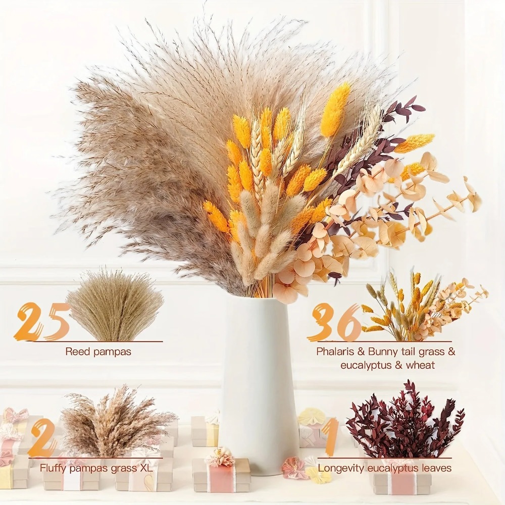 80 piezas de ramo de flores se - Dried Flower Bunch reseña y precio