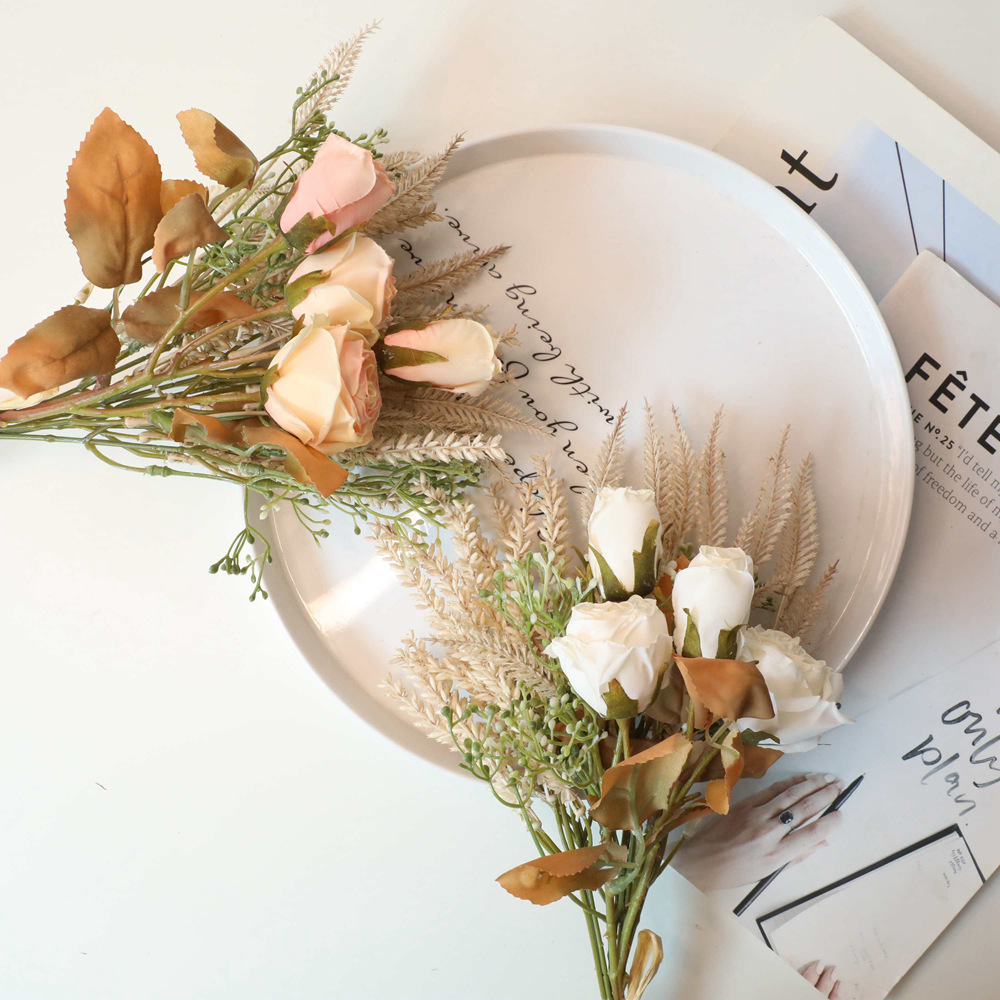 Flor Artificial rosa de 40cm p - Dried Flower Bunch reseña y precio