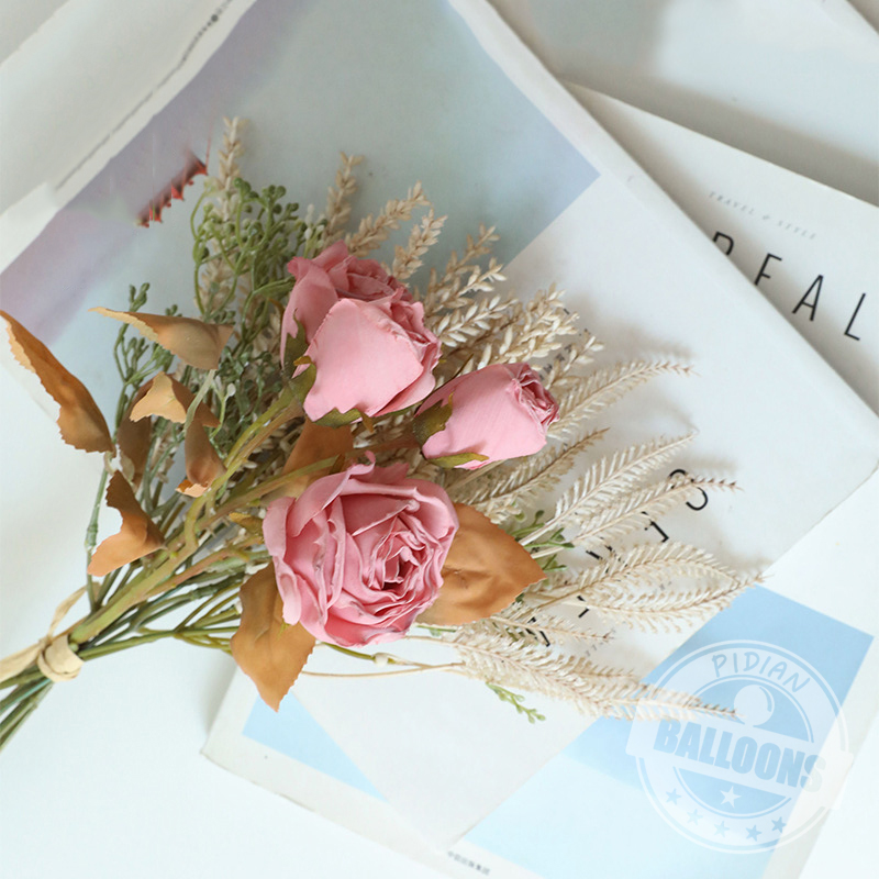 Flor Artificial rosa de 40cm p - Dried Flower Bunch reseña y precio