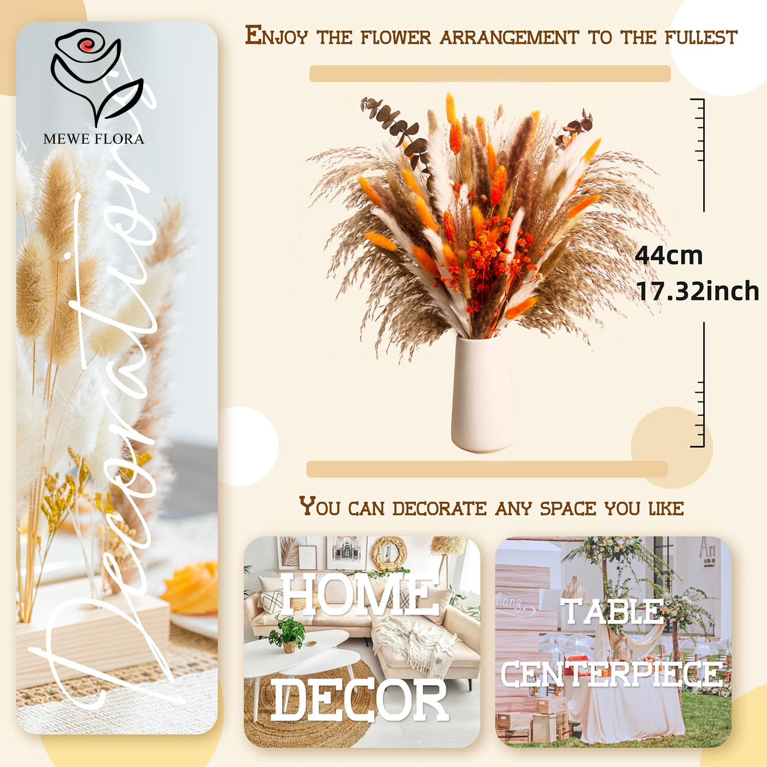 Conjunto de ramo de flores sec - Dried Flower Bunch reseña y precio